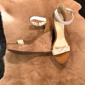 Marc Fisher Cork Wedge Heel w/ Snakeskin Sz 10M